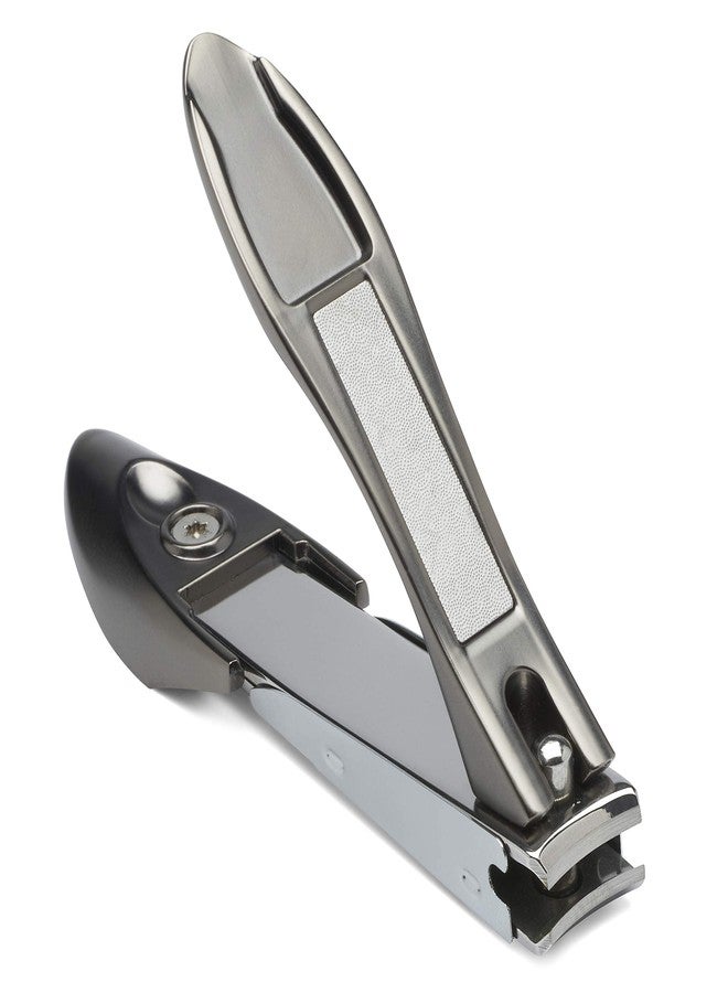 KLIPP Nail Clippers with Catcher – KLIPP Heavy Duty Stainless Steel Fingernail and Toe Nail Cutter with Curved Surgical Blades and Built-in Nail File – Ergonomic Handle with Wide Jaws for Thick Nails - Image 3